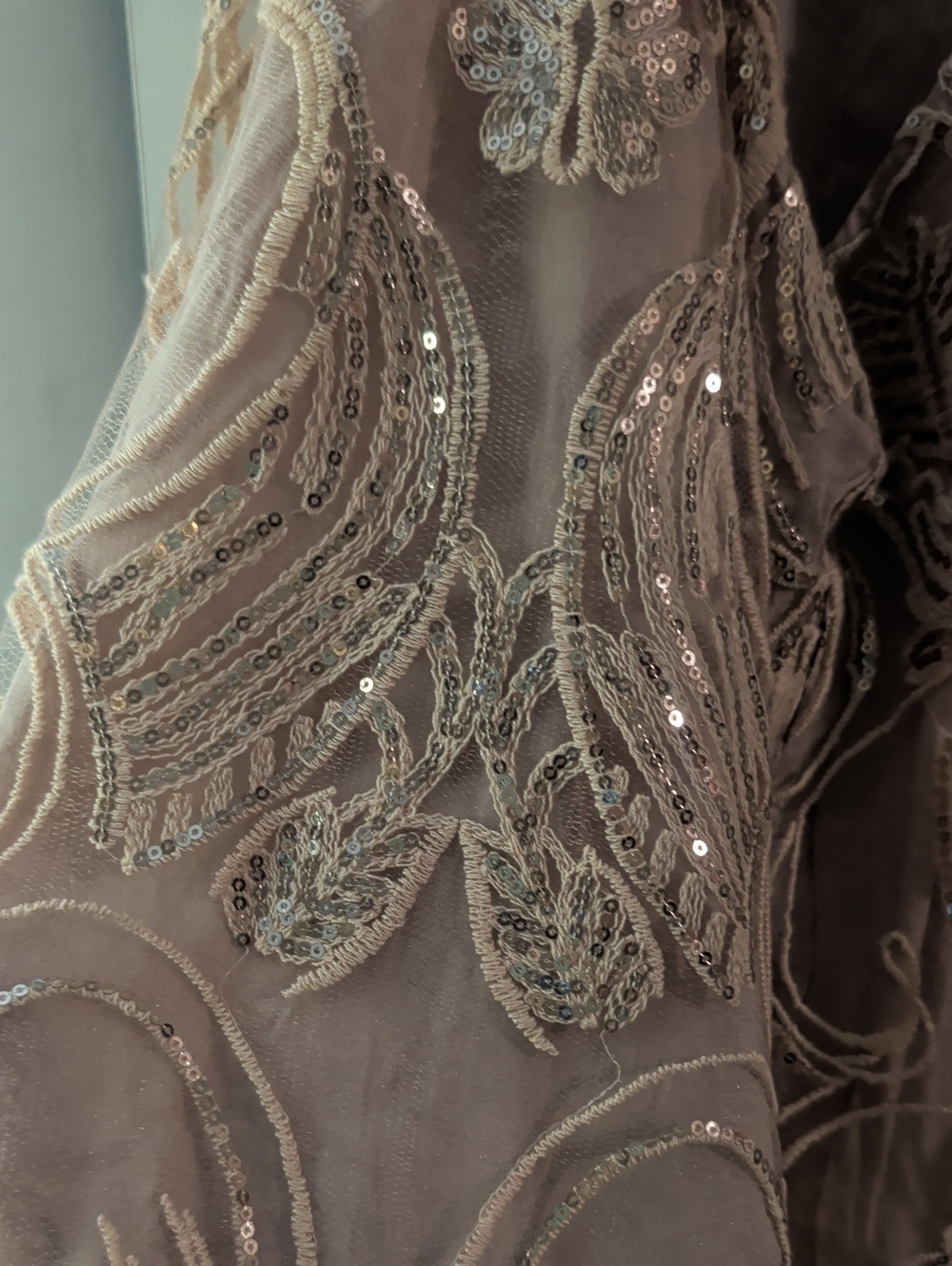 Free People Champagne Combo Sequin Embellished romper - Peach/Champagne, L - Picture 4 of 4